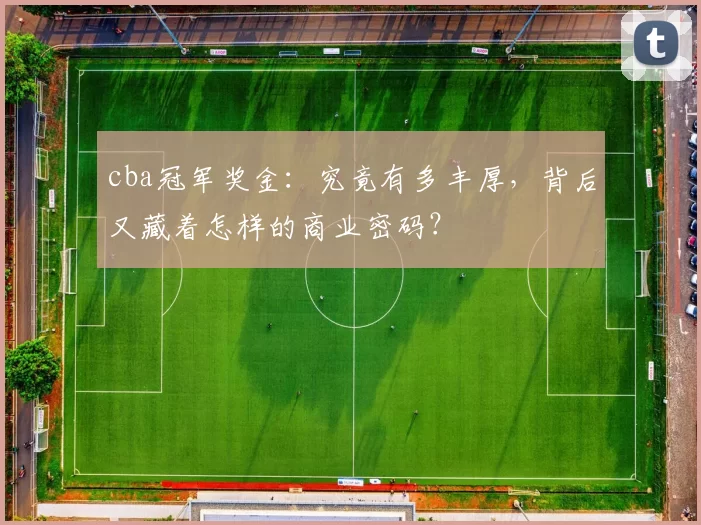 cba冠军奖金:究竟有多丰厚,背后又藏着怎样的商业密码?